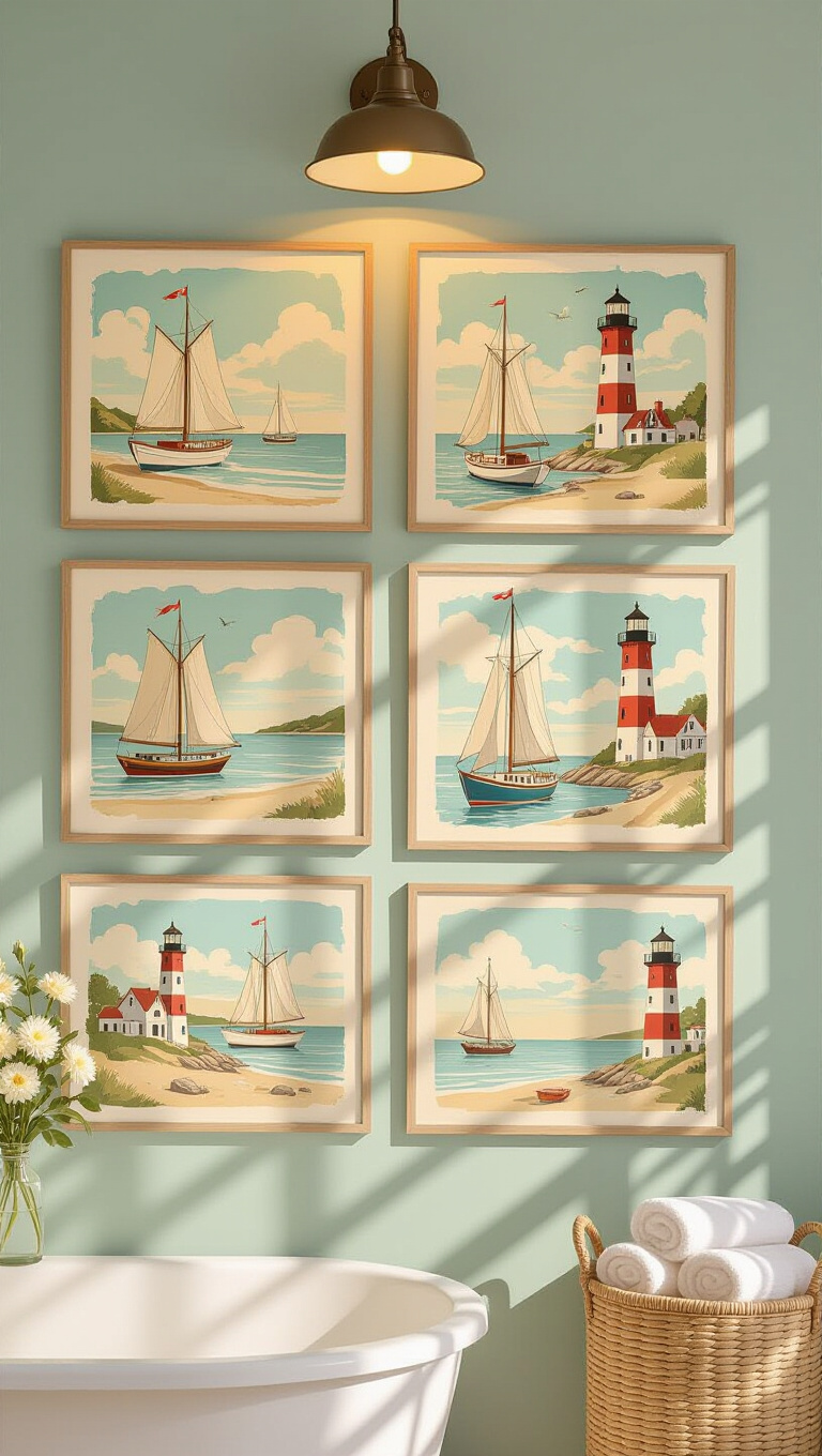 Vintage Coastal Seaside Art