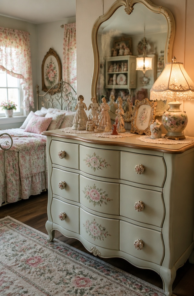 Vintage Cottage Dresser Decor Bedroom