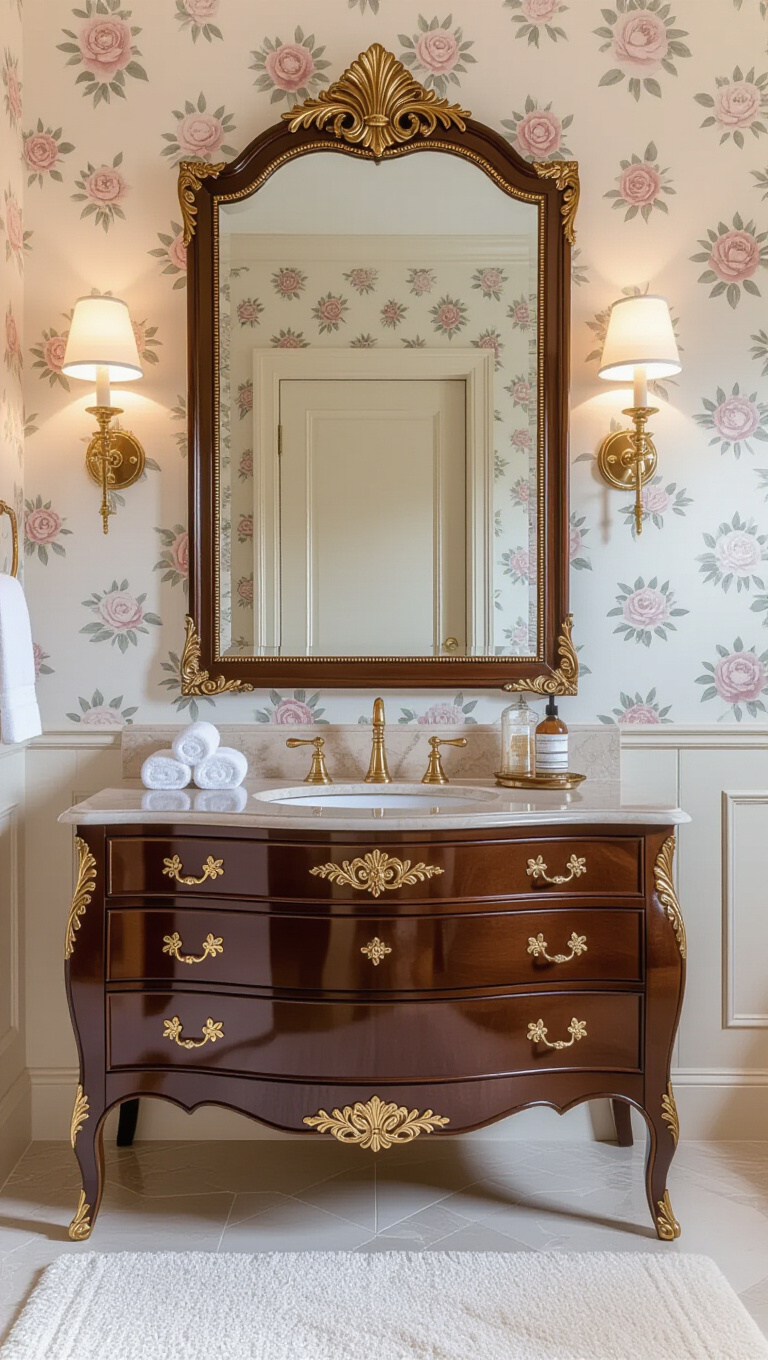 Vintage Glam Brown Vanity