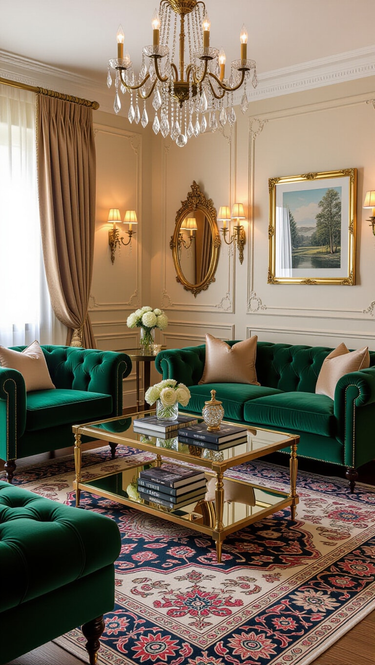Vintage Glamour Tiny Living Room