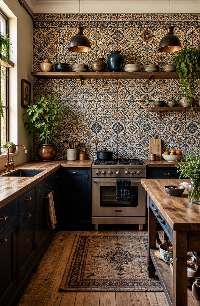 Vintage Moroccan Mosaic Tile Splashback