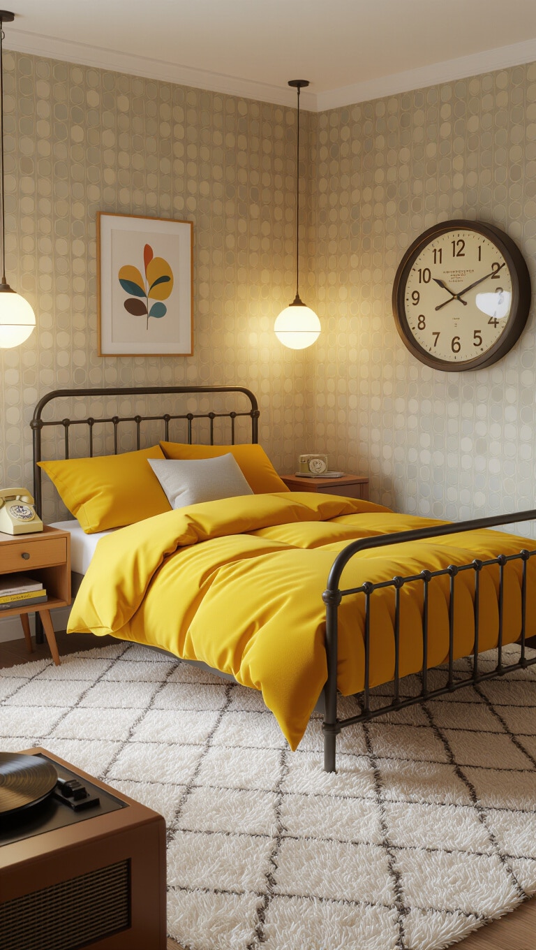 Vintage Retro Men’s Bedroom