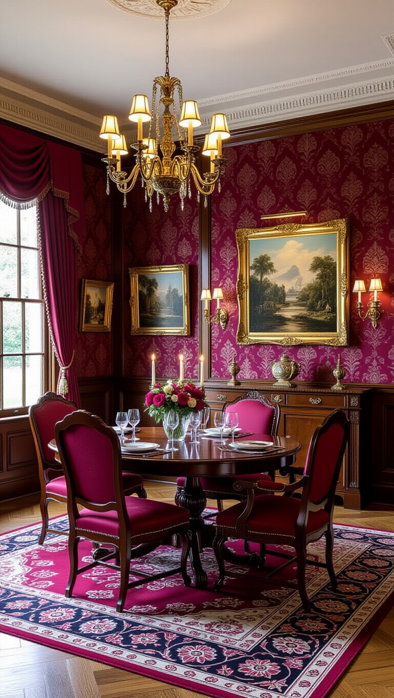 Vintage Victorian Dining Room Walls