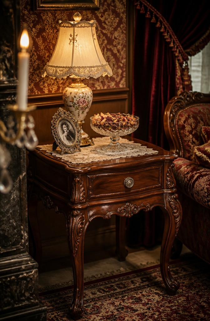 Vintage Victorian Side Table Ensemble