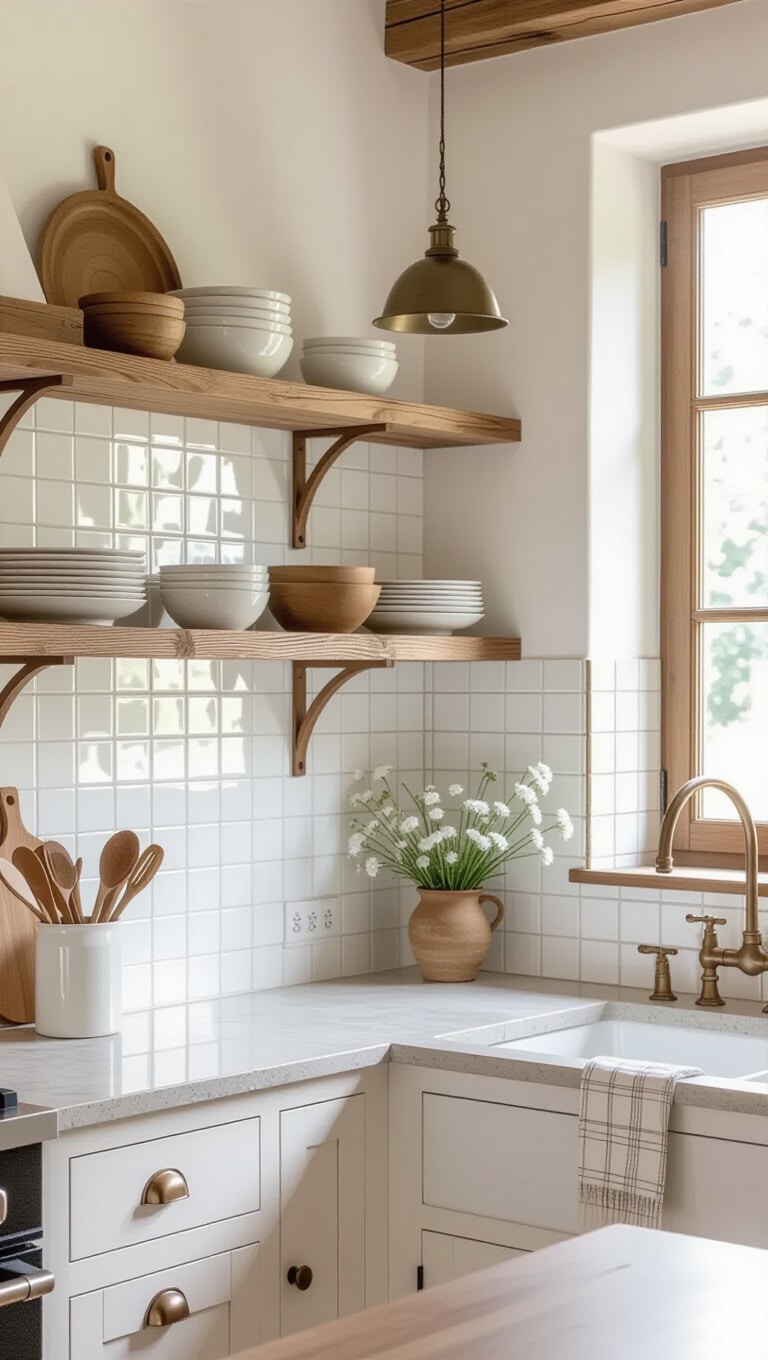Vintage White Mosaic Kitchen Tiles