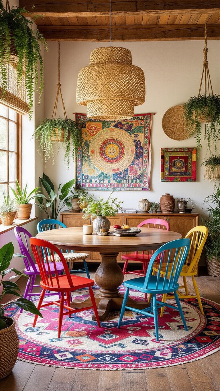 Whimsical Boho Eclectic Dining Room