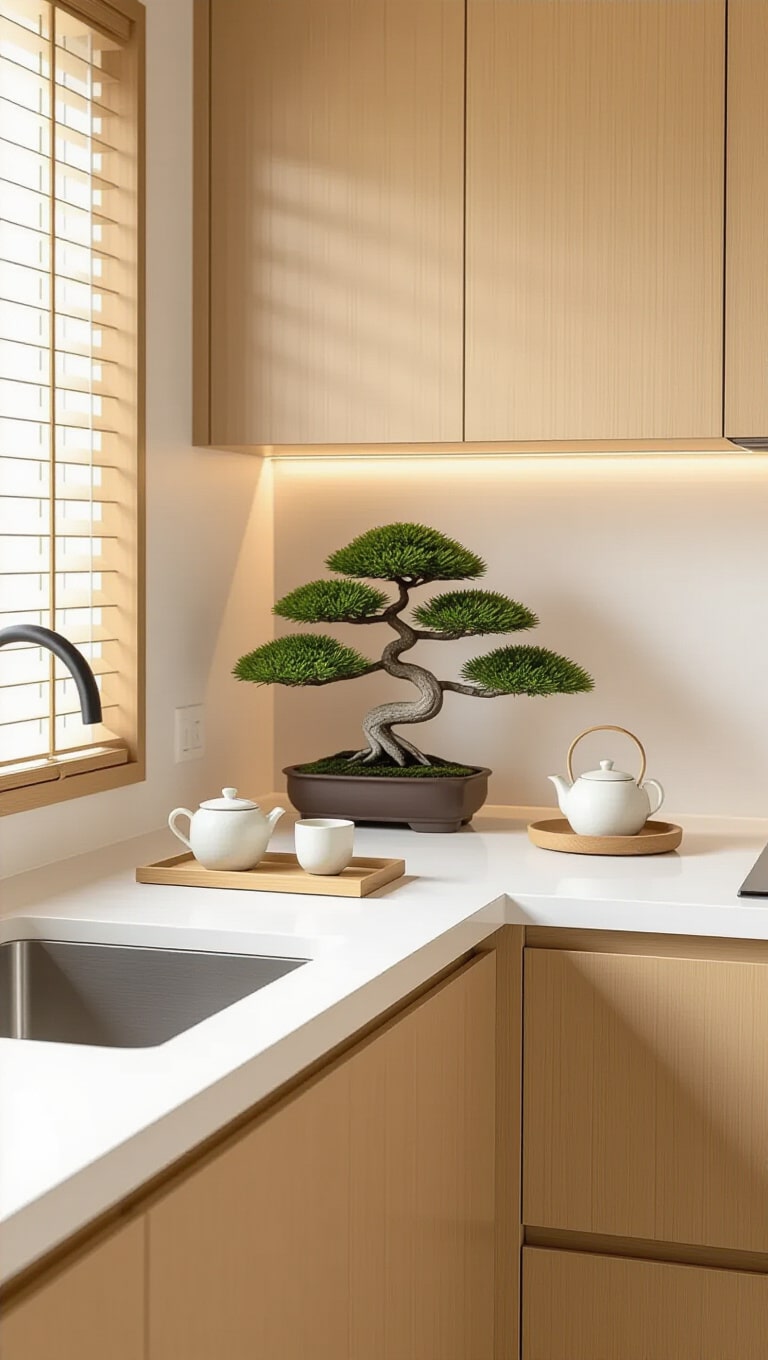 Zen Japanese-Inspired Kitchen Corner