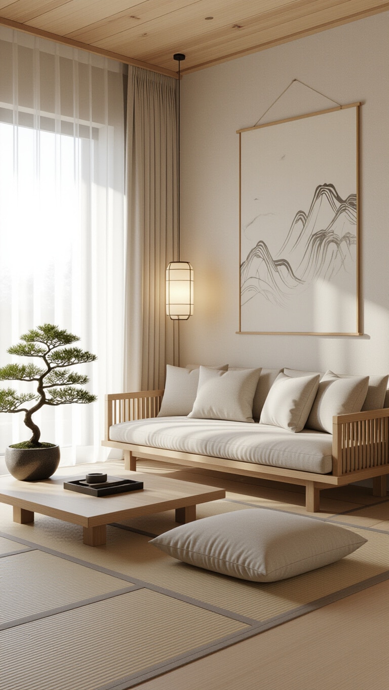 Zen Minimalist Small Living Room