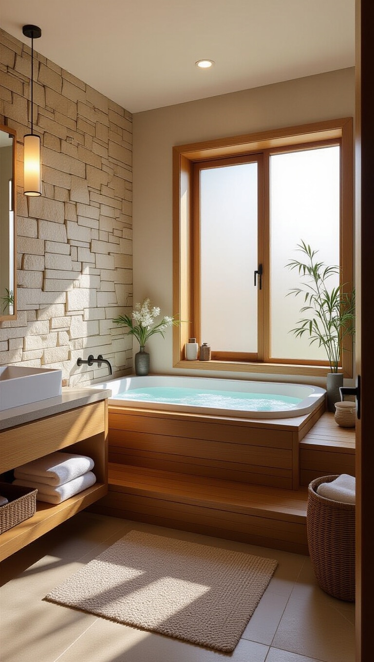 Zen Spa-Inspired Guest Bathroom