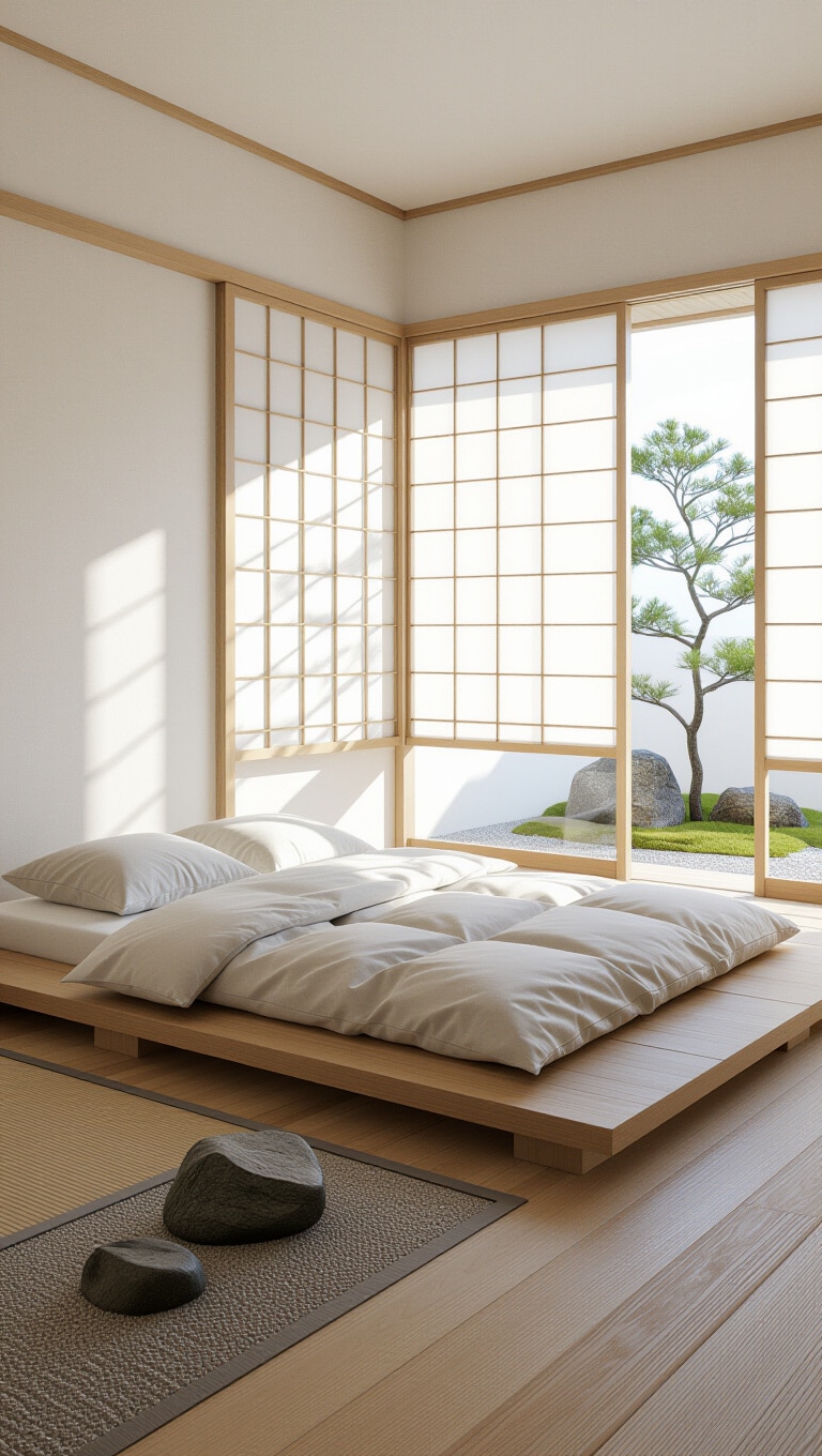 Zen White Wall Bedroom Retreat