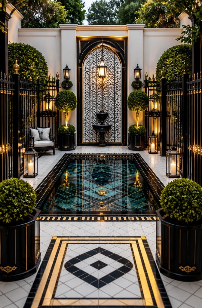 Art Deco Courtyard Plunge Pool