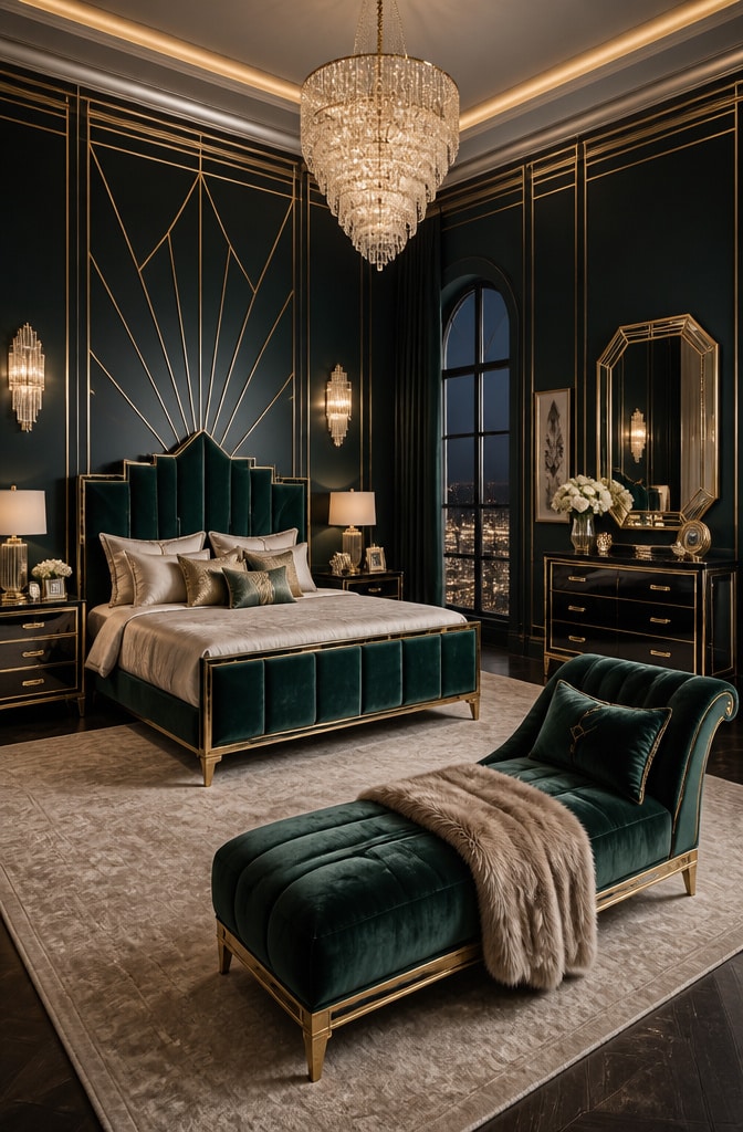 Art Deco Glam Bedroom Furniture Set