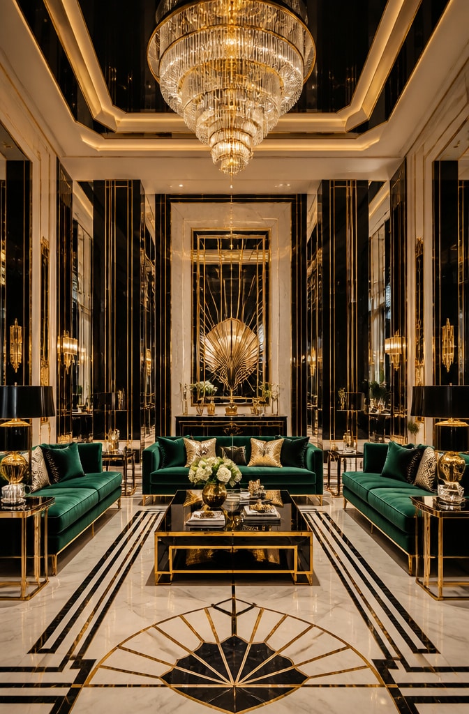 Art Deco Glam Living Room