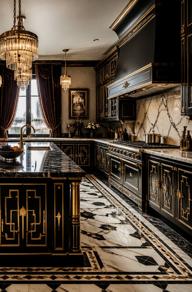 Art Deco Glam Vintage Kitchen