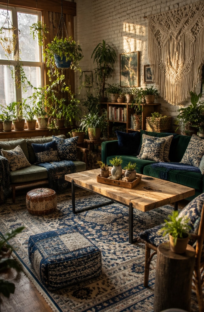 Bohemian Blue and Forest Green Haven