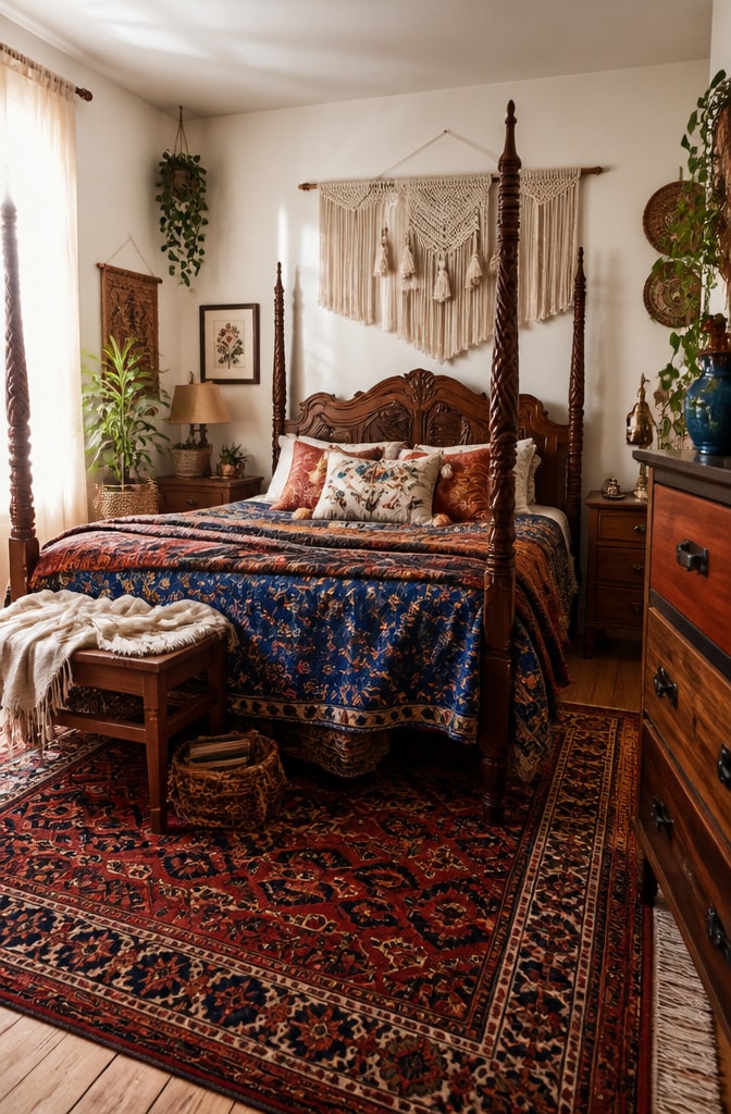 Bohemian Brown Eclectic Bedroom
