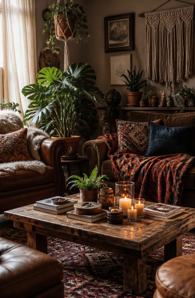 Bohemian Brown Living Room Vibes