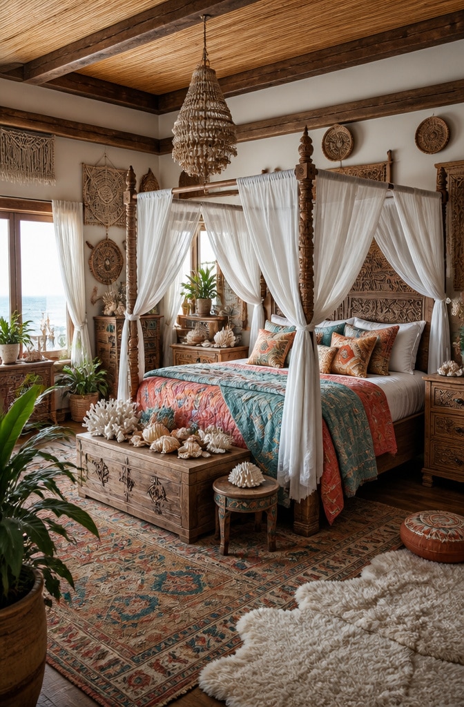 Bohemian Coastal Vintage Bedroom