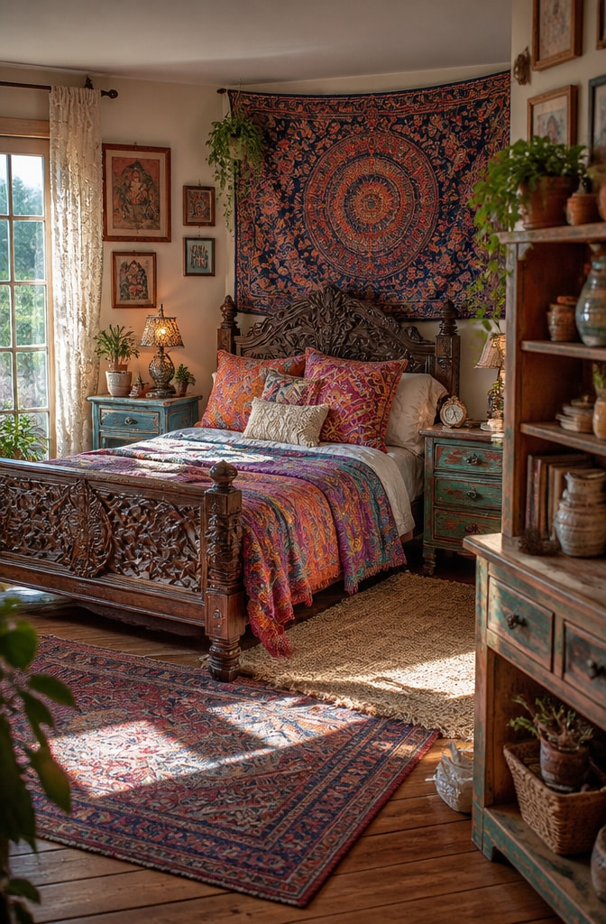 Bohemian Eclectic Bedroom Furniture Set