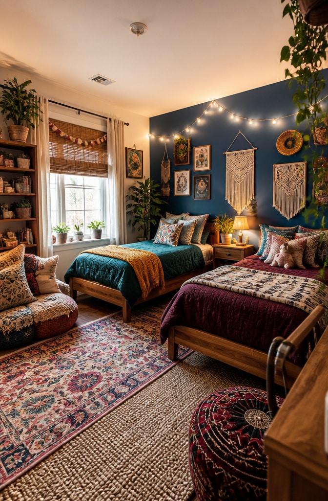 Bohemian Eclectic Shared Bedroom