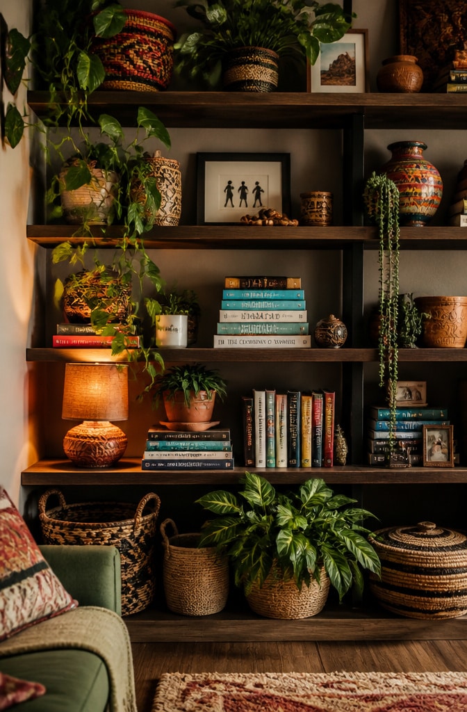 Bohemian Eclectic Shelf Display