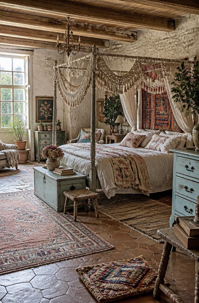 Bohemian French Farmhouse Bedroom