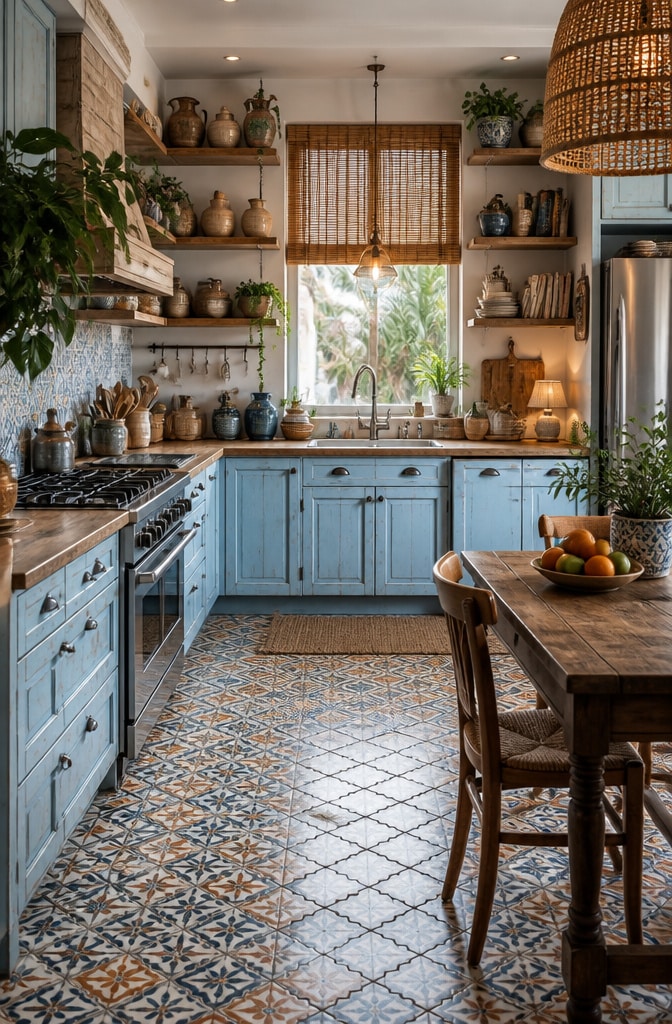 Bohemian Light Blue Kitchen Oasis