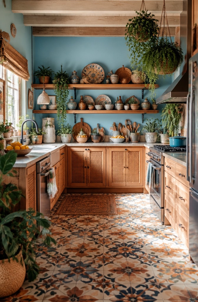 Bohemian Light Blue Kitchen Vibe