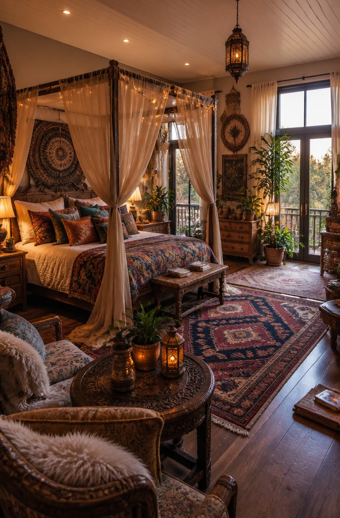 Bohemian Luxe Eclectic Bedroom