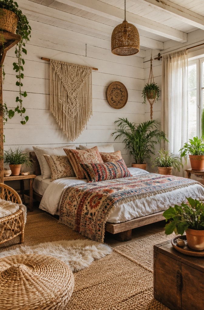 Boho Farmhouse Bedroom Oasis