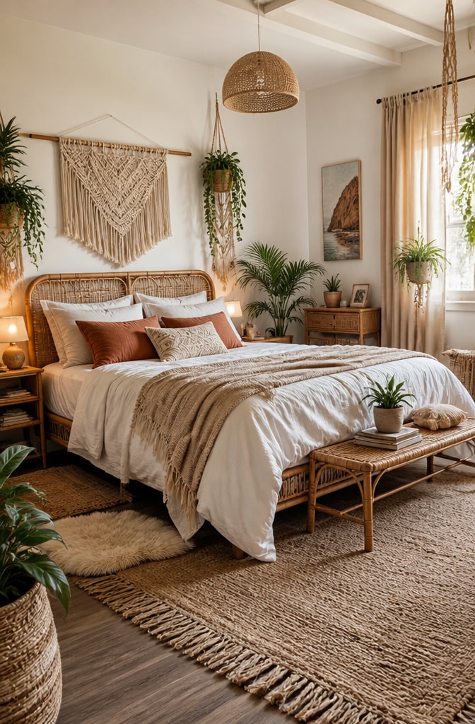 Boho That Girl Bedroom with Natural Elements