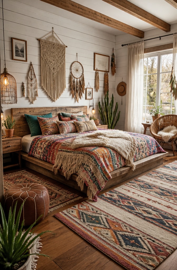 Boho Western Farmhouse Bedroom