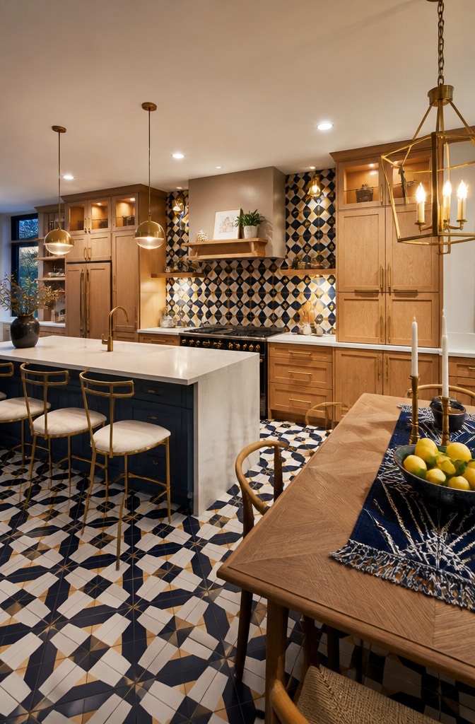 Bold Geometric Patterned Tiles
