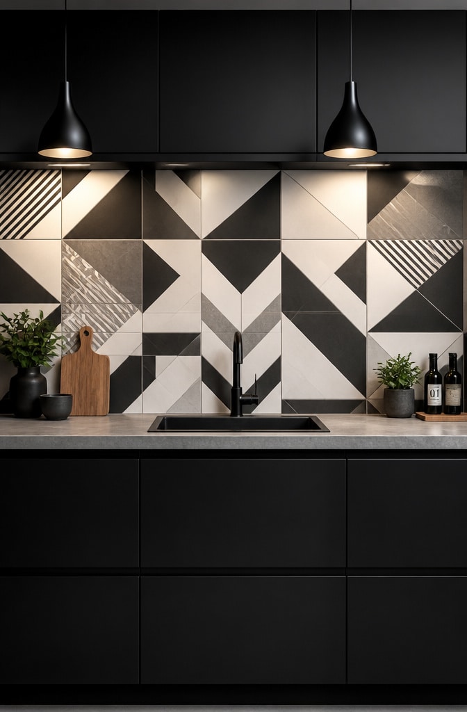 Bold Geometric Patterned Tiles