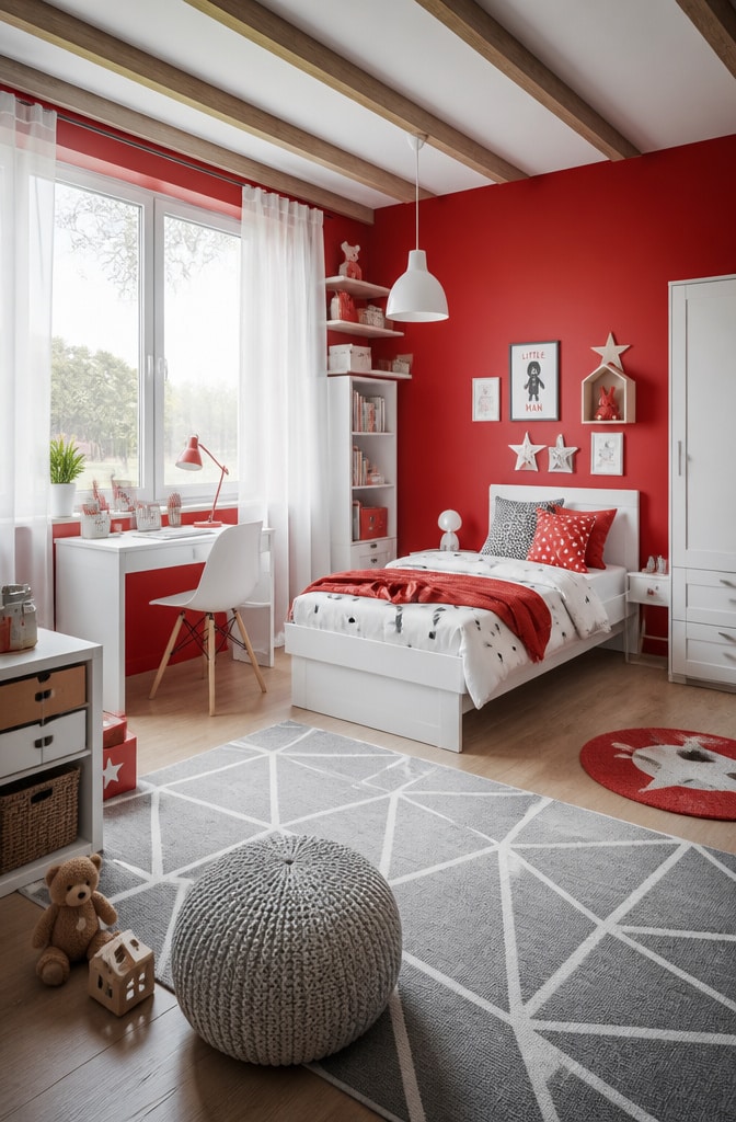 15 Vibrant Red Kids Bedroom Ideas to Ignite Their Imagination and Style
