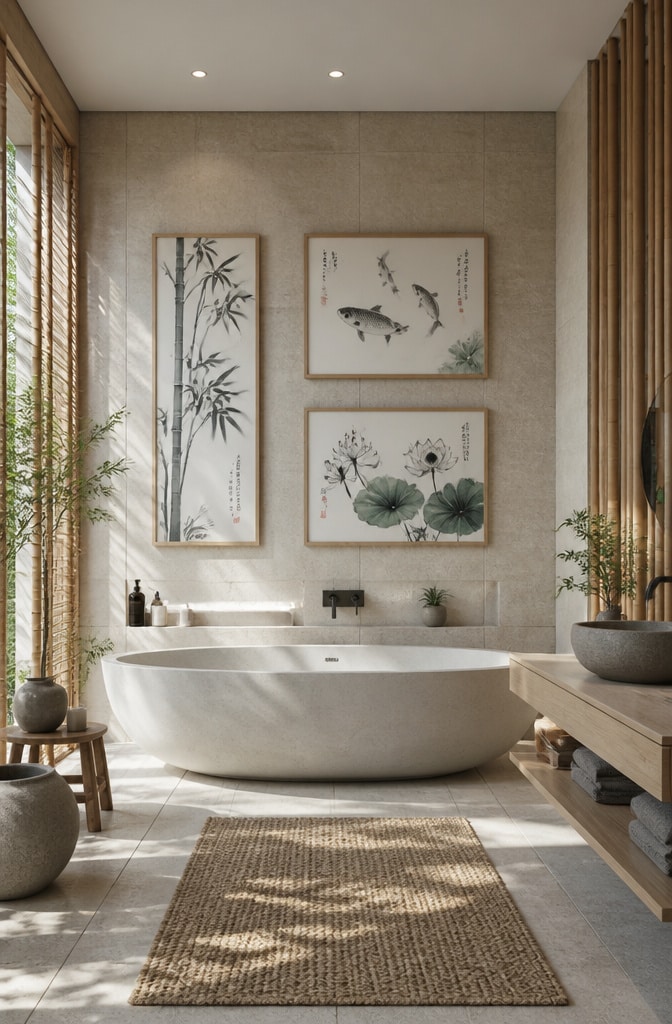 Calming Zen Bathroom Art Prints