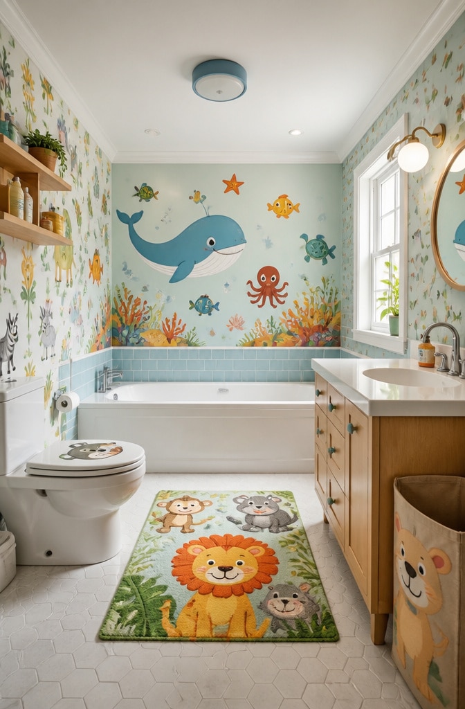 Children’s Whimsical Bathroom Prints