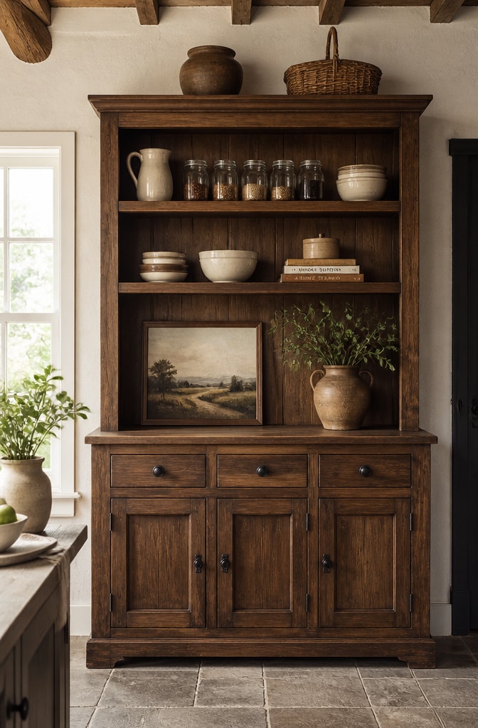 Classic Barnwood Farmhouse Hutch