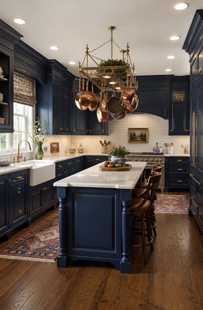 Classic Blue and White Traditional Kitchen