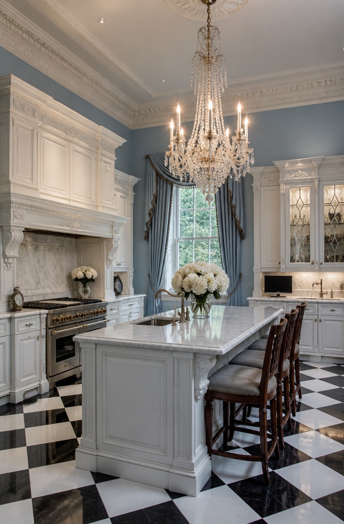 Classic Elegance Light Blue Kitchen