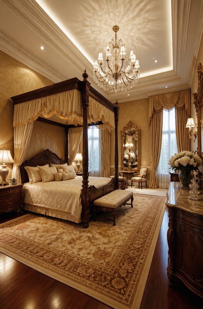 Classic Elegance Light Brown Bedroom