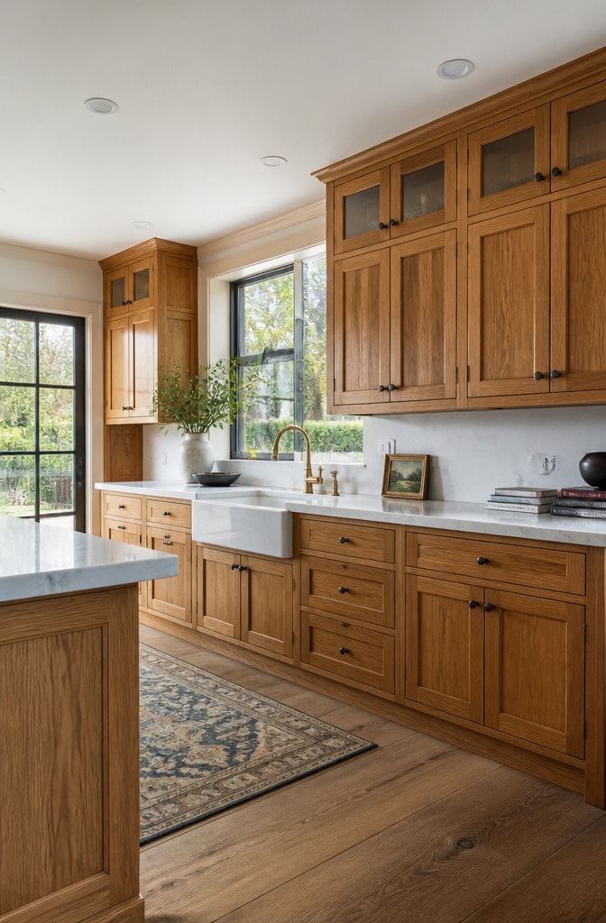 Classic Red Oak Shaker Cabinets