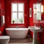 12 Stunning Red Tile Bathroom Ideas to Transform Your Space into a Bold Oasis