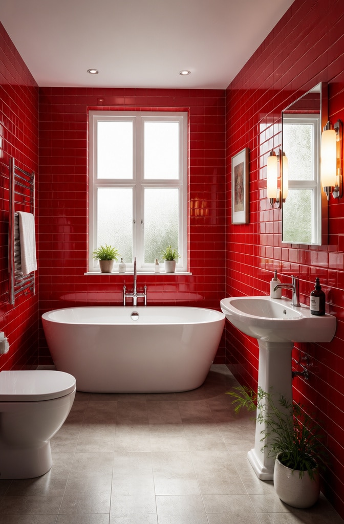 12 Stunning Red Tile Bathroom Ideas to Transform Your Space into a Bold Oasis