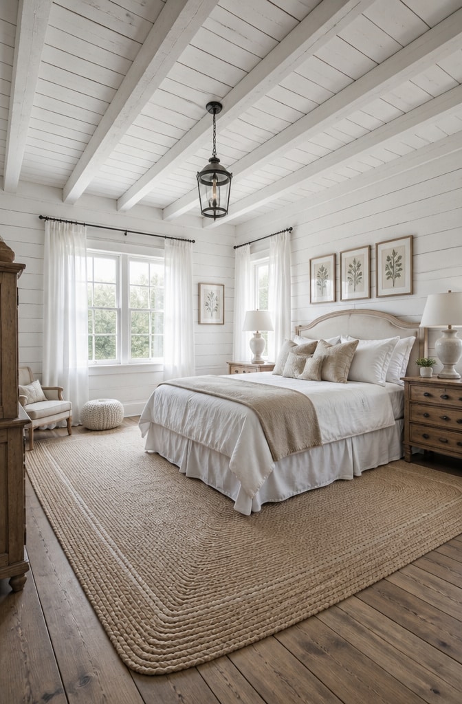 Classic Whitewashed Farmhouse Kids Bedroom