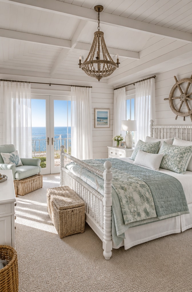 Coastal Beach Cottage Bedroom