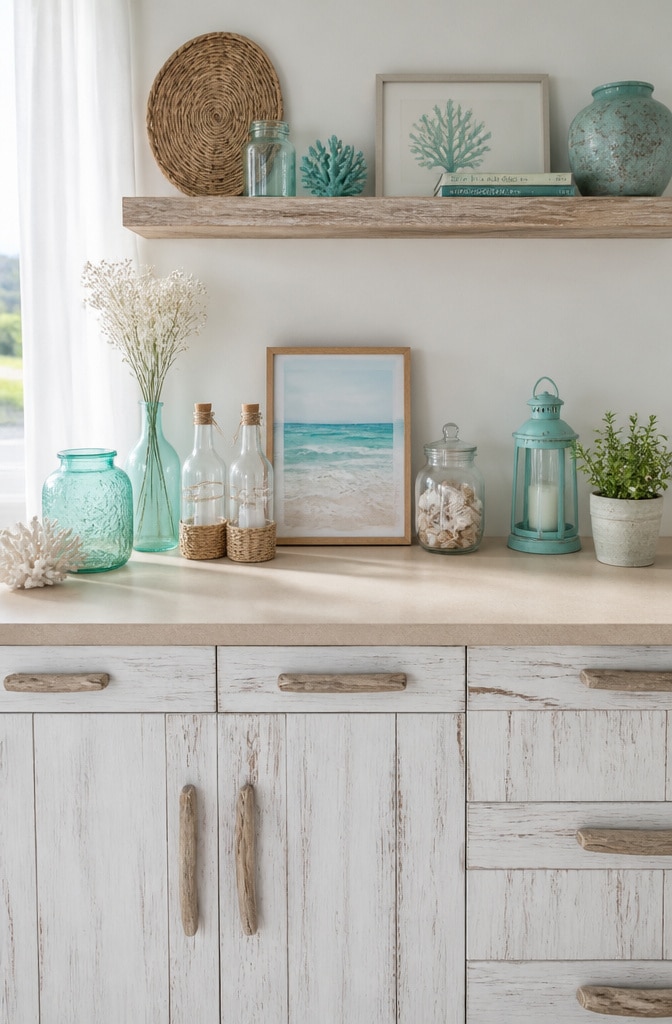 Coastal Beach-Inspired Bright Counter