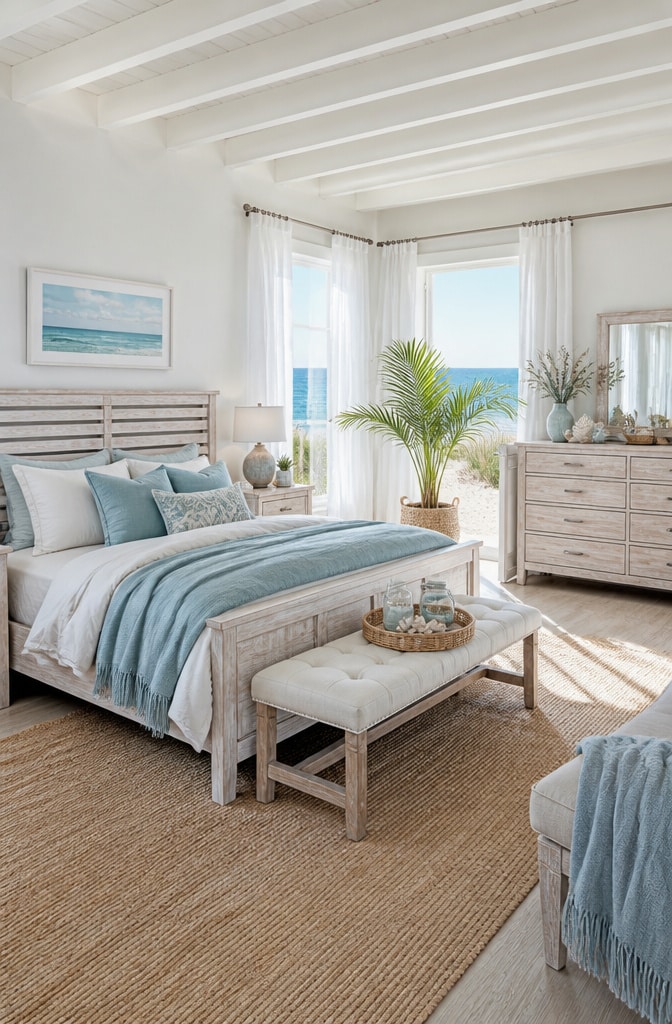 Coastal Beach Style Bedroom Furniture Set