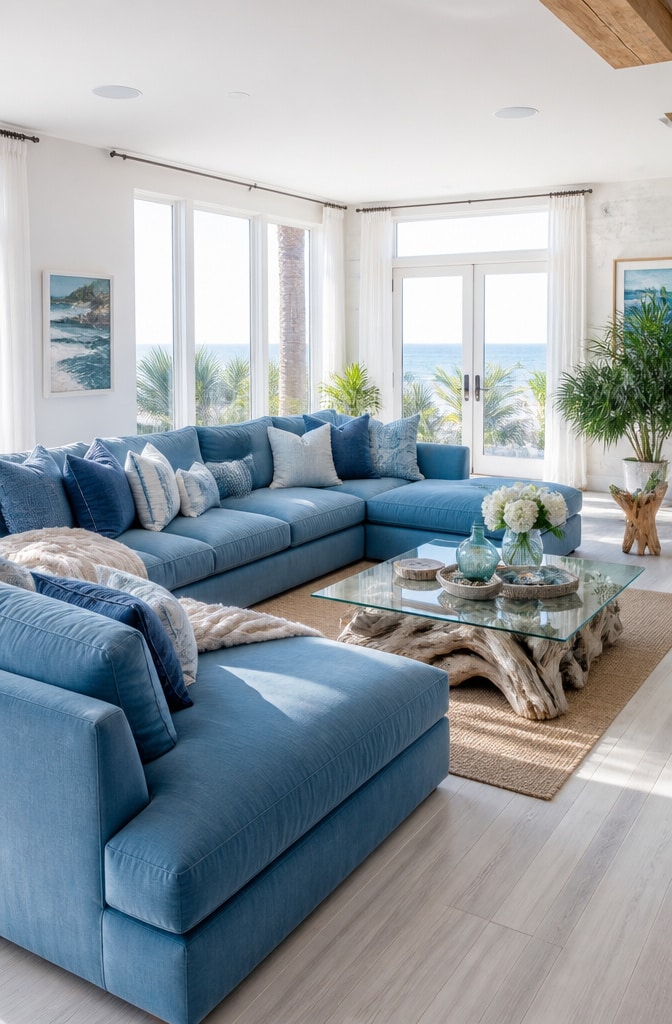 Coastal Blue Sectional Oasis