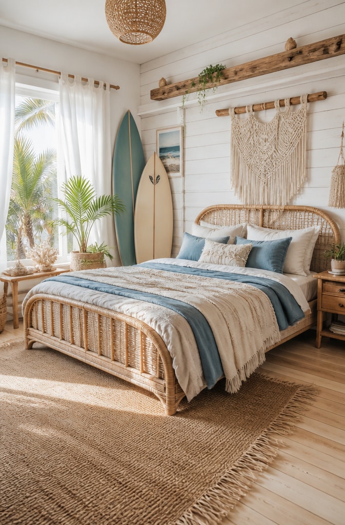 Coastal Boho Surfer Girl Bedroom